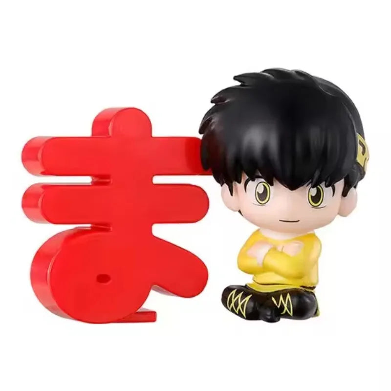 Aixlan 4PCS Ranma 1/2 Figure Ranma Tendou Akane Q Version Cute PVC Action Figure Amine Christmas Gift Collectible Figurine