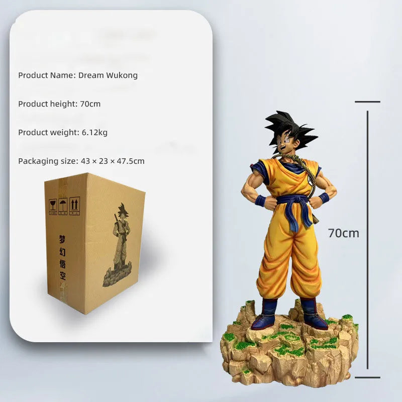 70cm The New Dragon Ball Anime Figure Super Saiyan Son Goku Dream Action Figure Statue Collection Ornaments PVC Model Gift Toys