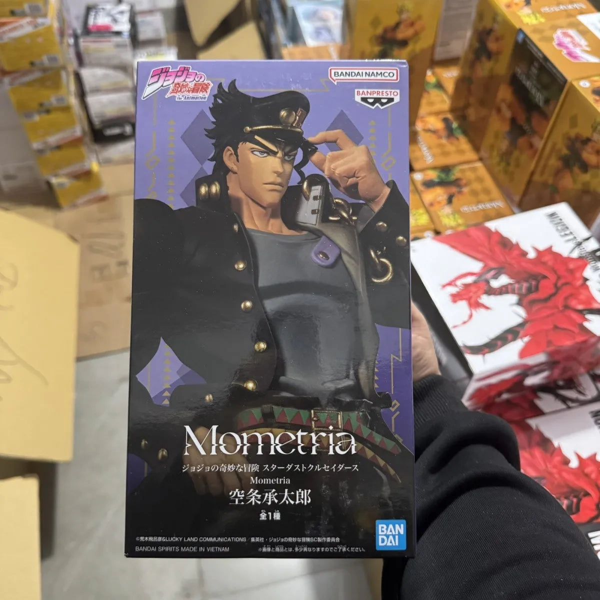 Bandai Banpresto Jojo S Bizarre Adventure Jotaro Kujo Anime Figure Model Toy Pvc 22cm Stardust Crusaders Mometria Model Toy