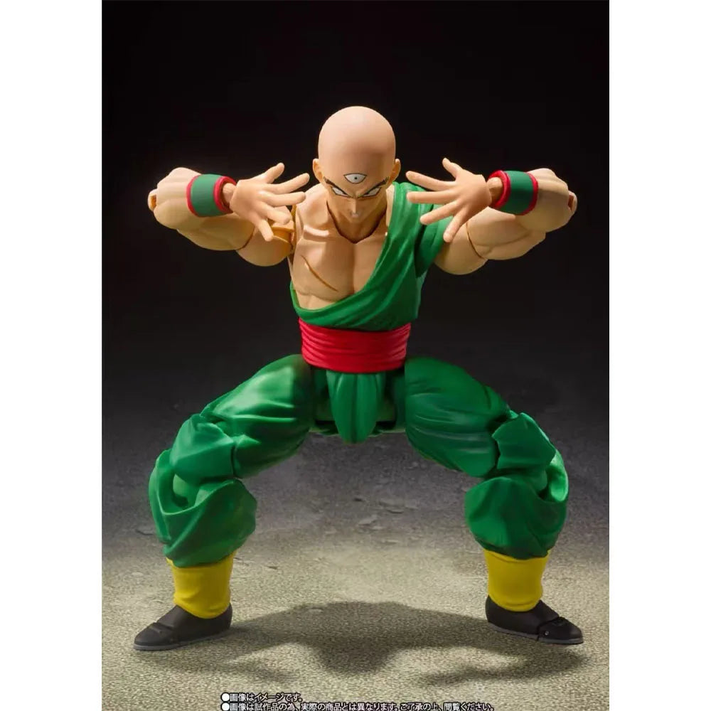 100% Authentic In Stock Genuine Bandai S.H.Figuarts Dragon Ball Tien Shinhan & Chiaotzu Anime Action Figure Collection Model Toy