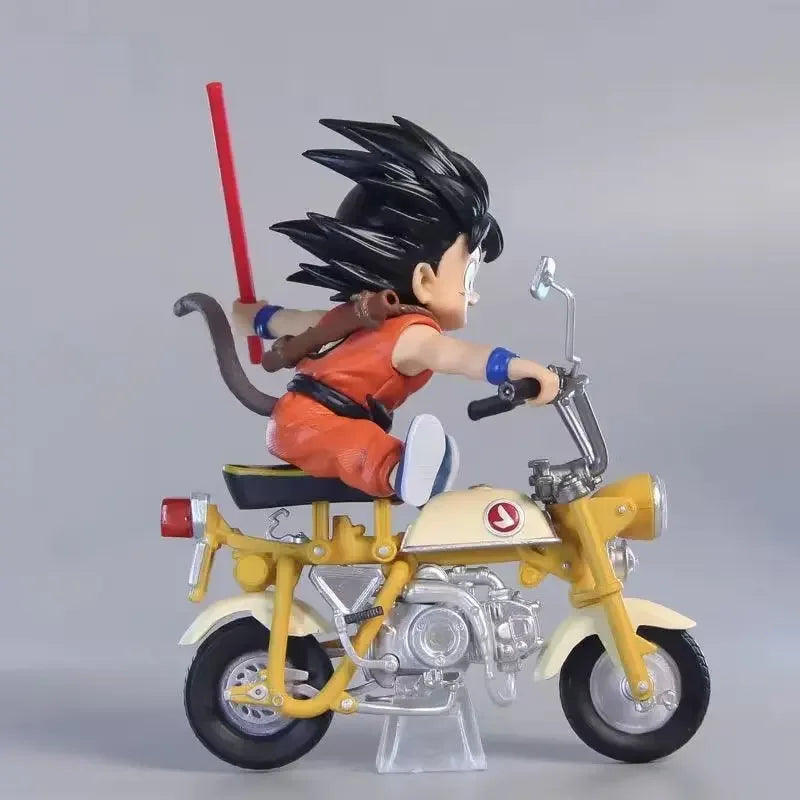 New 13cm Dragon Ball Z Anime Figure Son Goku Master Roshi Locomotives PVC Action Kame Sennin Motorcycle Toys for Children