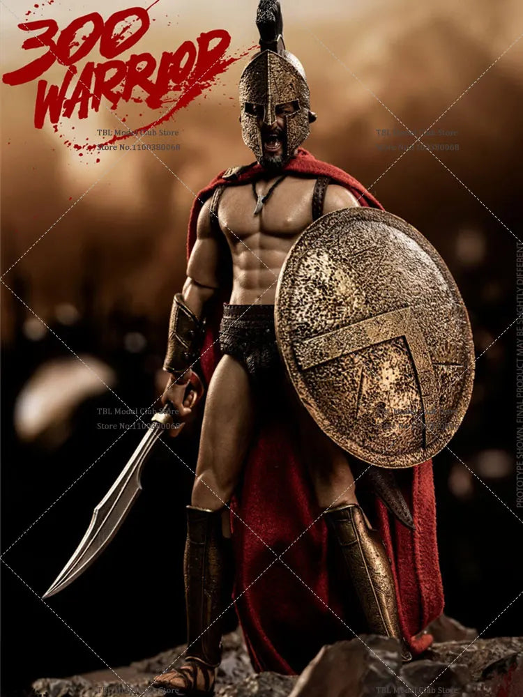 HHMODEL HH18065 1/12 Scale Male Soldier Spartan 300 Warrior Clothes With Spear Shield Full Set 6'' Action Figure Doll