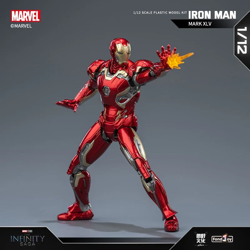 Fondjoy Iron Man MK45 46 Spiderman Venom Assembled Model ABS ACITON  FIGRUE Toy 15cm 1/12 Movie Mdoel Figure Collect Hobby Gifts