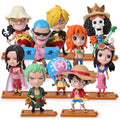 Hot Anime Figure One Piece Monkey D Luffy Roronoa Zoro Kawaii Toys Q Figural Nendoroid Car Decoration PVC Model Gift