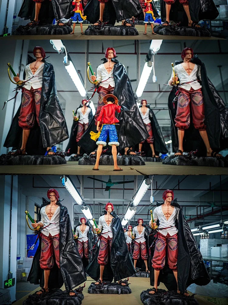 Large Size One Piece Anime Red Hair Shanks Figure Collectible Table Decor Action Toy Model Playable Gift From Japan Fans Gifts