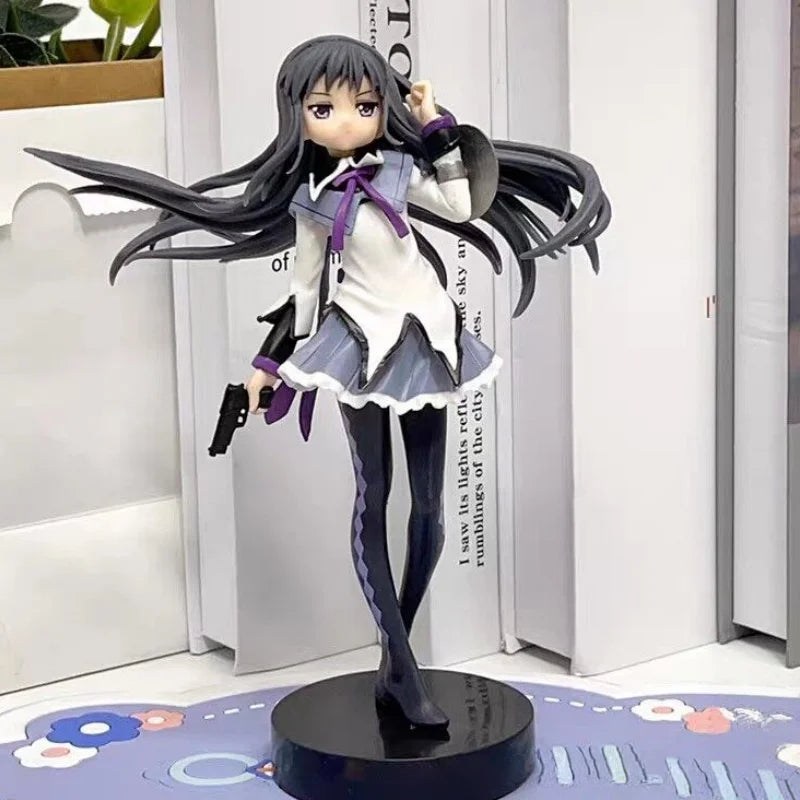 22cm Anime Puella Magi Madoka Magica Action Figure - Akemi Homura Kaname Madoka Standing Posture Collectible Cartoon Toys Gifts