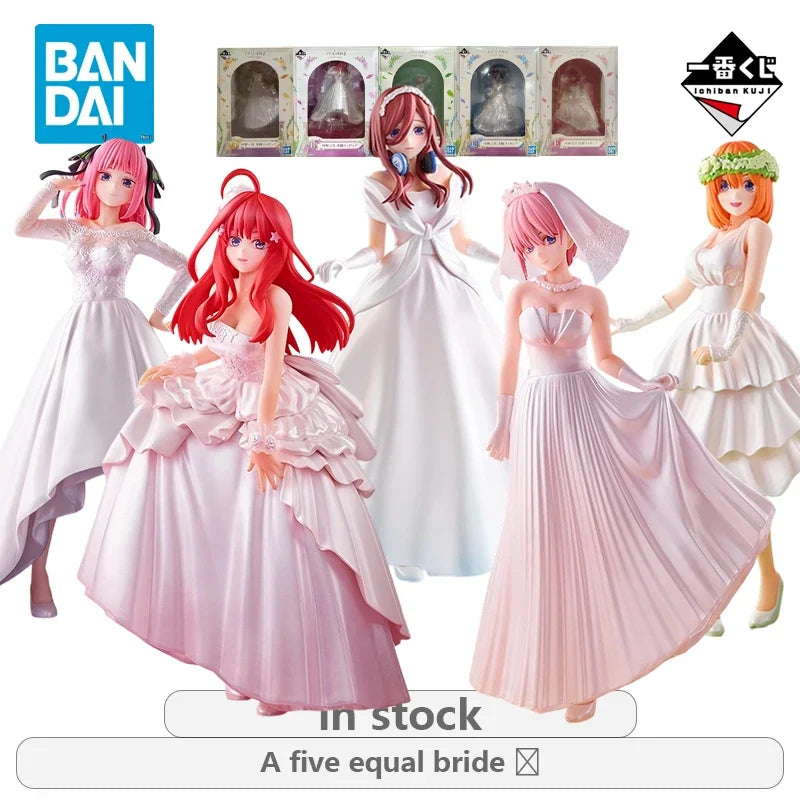 BANDAI Original Ichiban Kuji A Five Equal Bride Series Bride  Anime Not Movable Figure Statue Model Toys Ornaments Gifts Fo Boys