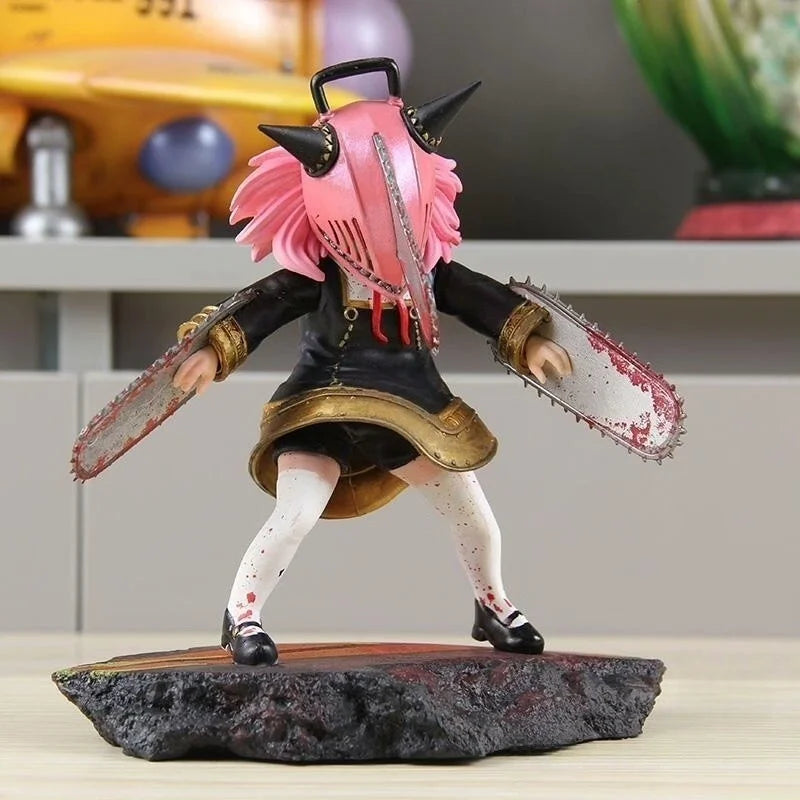 In stock Spy×Family Figure Anya Forger Figures Anya Cos Chainsaw Man Figurine Pvc Model Doll Collection Room Decoration Toy Gift