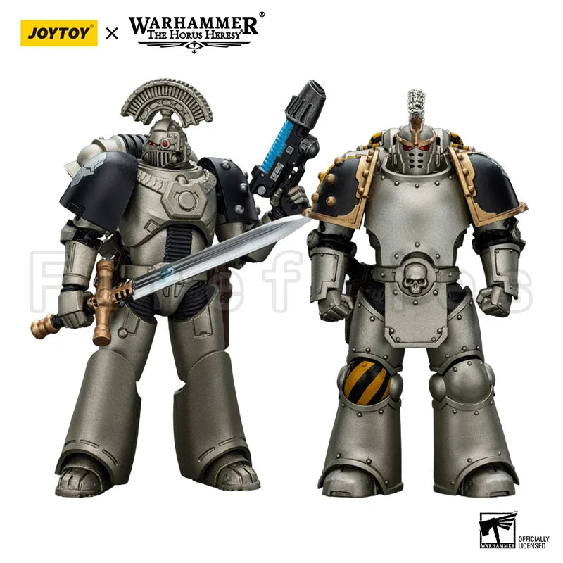 1/18 JOYTOY Action Figure Horus Iron Warriors MKVI Tactical Sergeant and Command Squad Chosen with Legion Standard