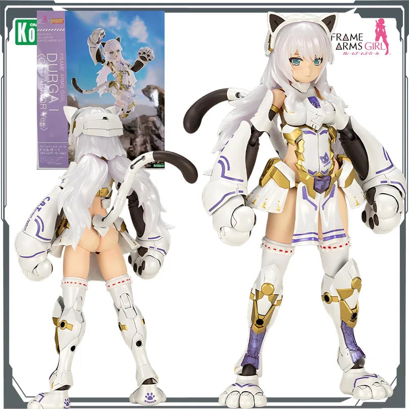 KOTOBUKIYA Original MODEL KIT FRAME ARMS GIRL DURGA I CAT ARMOR Ver. Anime Action Figure Assembly Model Toys Model Gift for Boys