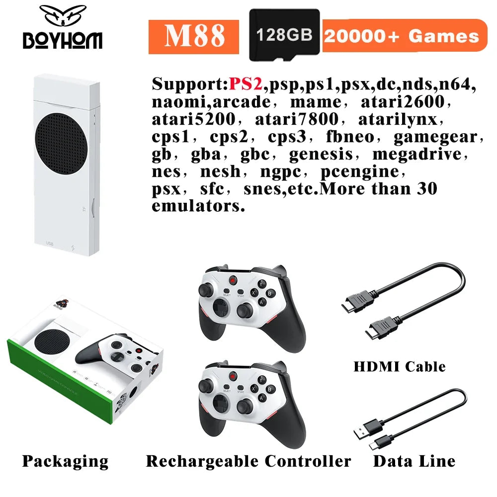 BOYHOM M88 Handheld Game Console support 4K 3D TV Games Wireless Controller Gamepad USB PC Game For Sony PS2/Psp/Ps1/Dc/Nds/Psx