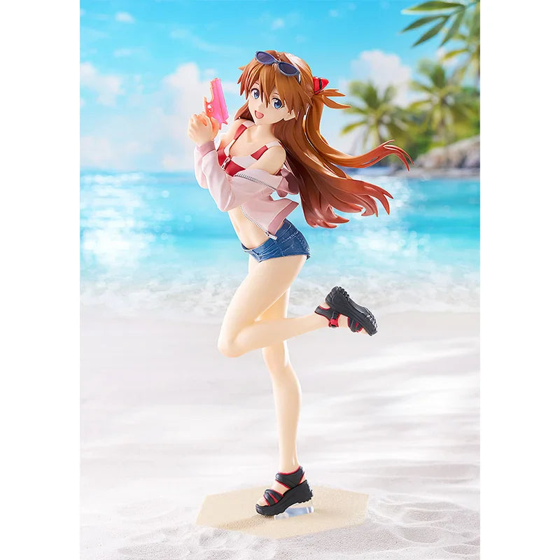 Good Smile Company Evangelion Asuka Shikinami Langley Beach Queens Pop Up Parade Ayanami Rei Anime Figur Action Modell Spielzeug