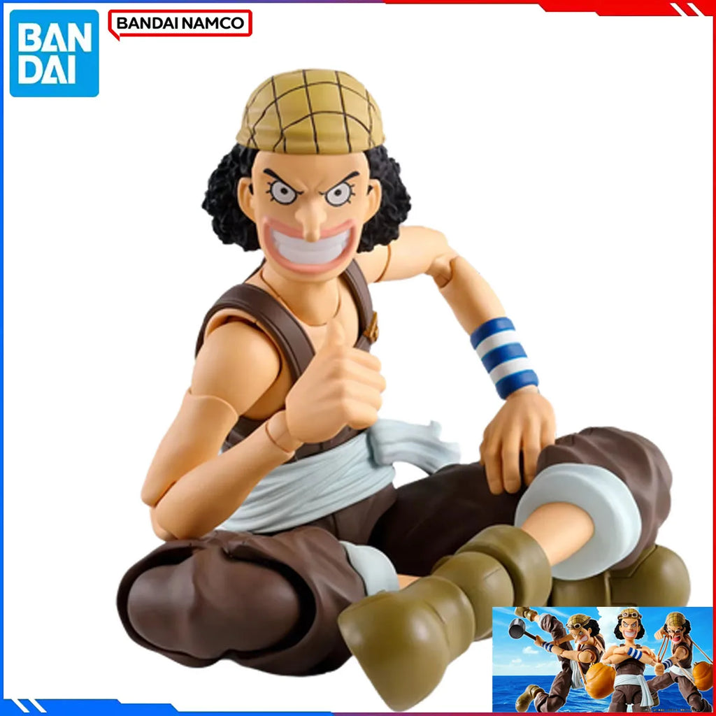 Bandai Genuine One Piece Anime Model Kits Usopp Romance Dawn Toys S.H.Figuarts Action Figure Assembly Model Gift for Boy Girl