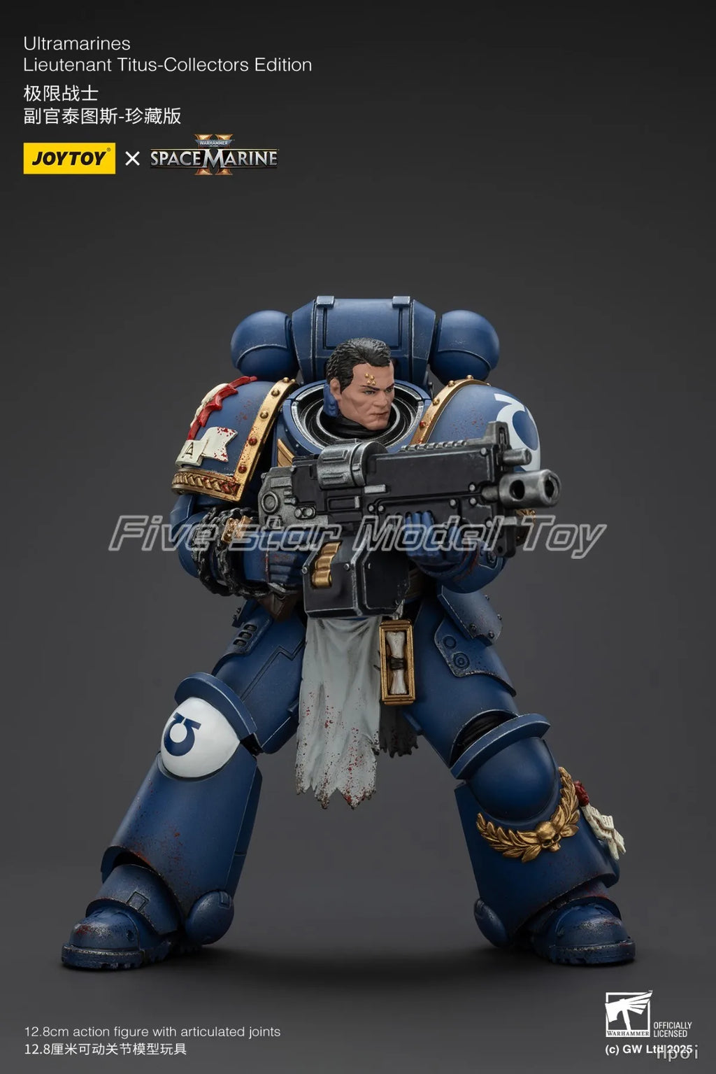【In Stock】JOYTOY Warhammer 40K Ultramarines Lieutenant Titus-Collectors Edition 1/18 Action Figure Model Toys Gifts Collection