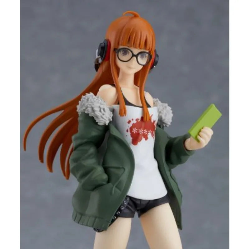 Max Factory Figma #434 Futaba Sakura-140mm Movable Doll PVC/ABS Material, Persona5 Style All-Ages Action Figurine for Anime Fans