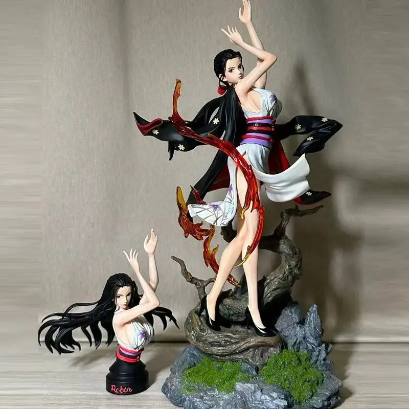 One Piece Anime Figure Collectible Toys 2D Beautiful Girl Demon's Daughter Nicole Robin Replacement Model Doll for Display