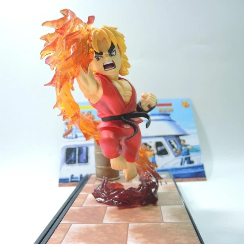 Street Fighter Street Fighter T.N.C Red KEN Shoryuken Chunli Figure Ornament Model