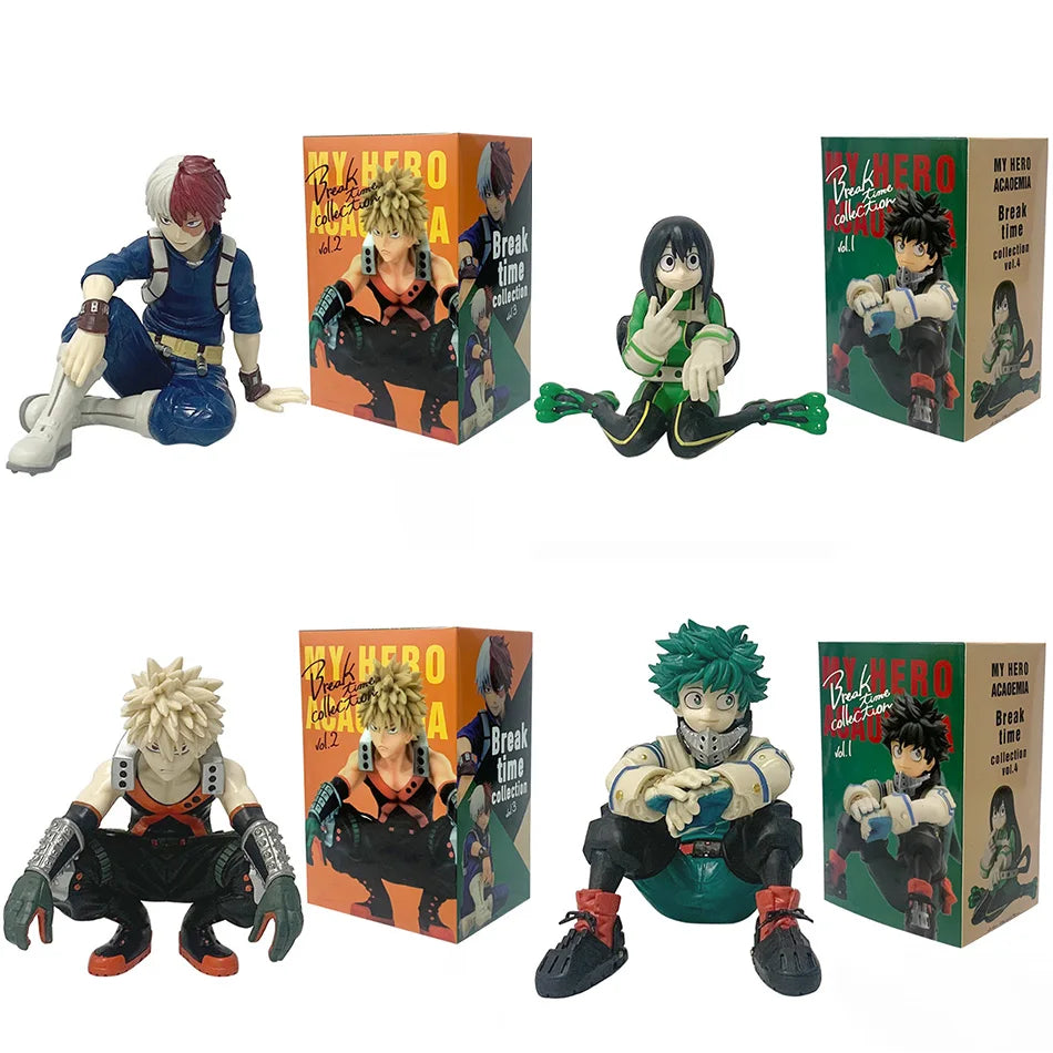 In Stock New Anime My Hero Academia Midoriya Izuku Bakugou Katsuki Ochaco Uraraka Anime Figure Toys for Kids Christmas Gift