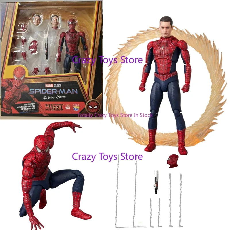 In Stock Original MAFEX No.241 Spider-Man Tobey Maguire Hero Never Comes Back Neighborhood Action Figure Model Toy.