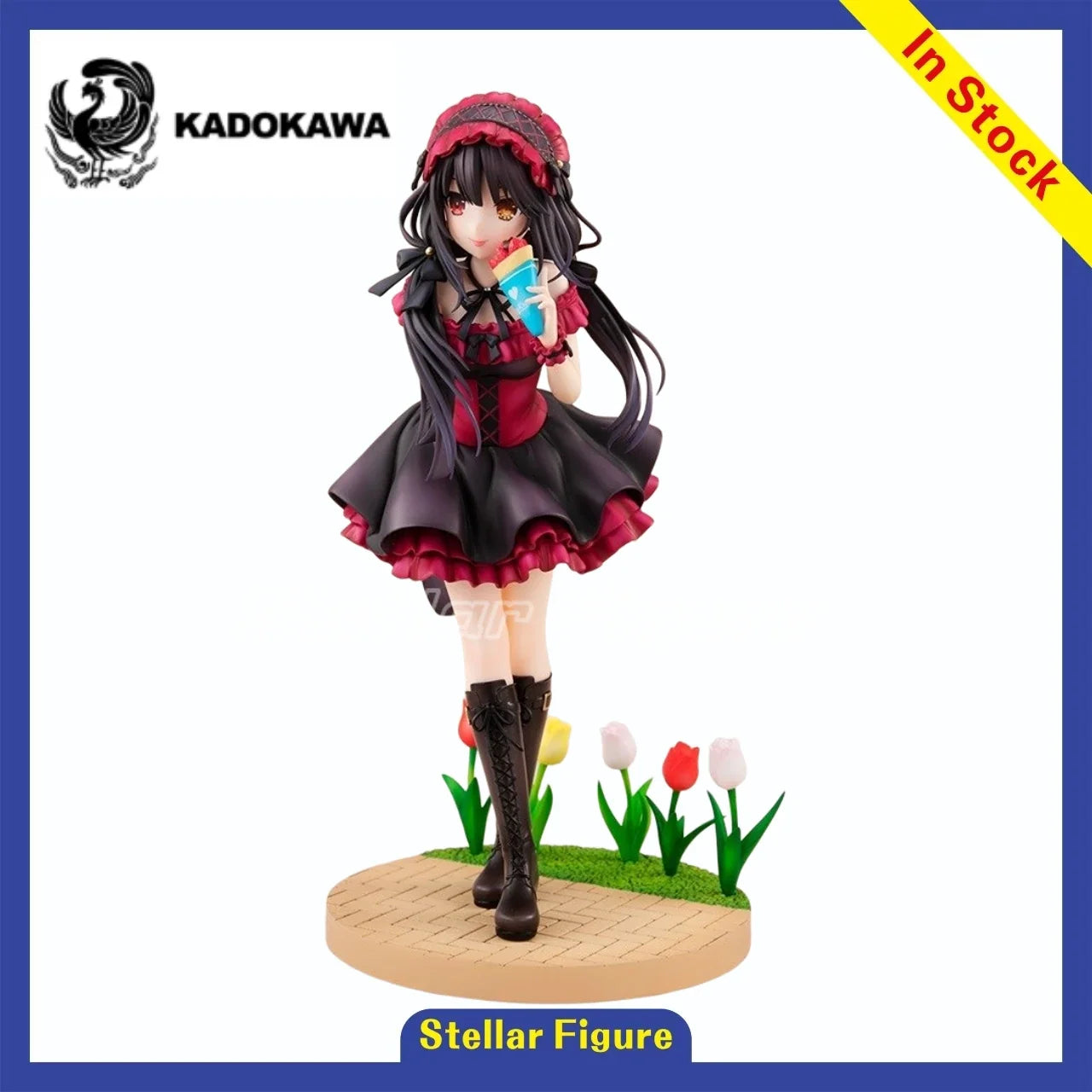 【SF】In Stock Original KADOKAWA KDcolle Date A Live Kurumi Tokisaki 1/7 Scale Figures Model Collection Anime