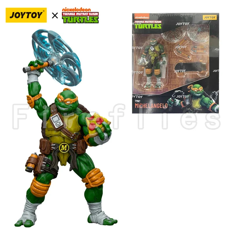 1/18 JOYTOY Action Figure Turtles Michelangelo Donatello Leonardo Raphael Re-issue Version Anime