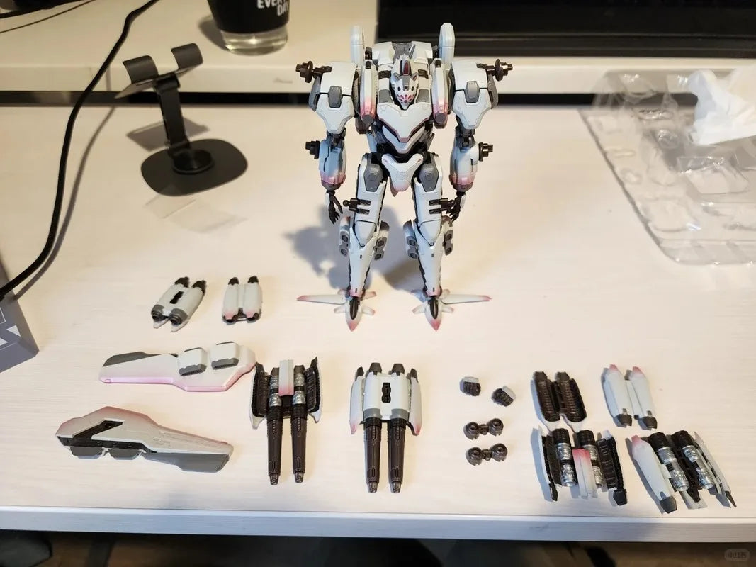 In Stock: Bandai Robot Damashii (R Damashii) Armored Core 6 - Ayre White Glint (Ayre'S Mecha) Action Figure