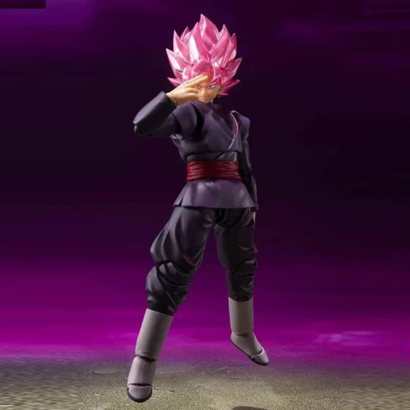 In Stock Shf Dragon Ball Super Saiyan God Son Goku Red and Goku Black Anime Action Figures PVC Collection Model Toys Gift