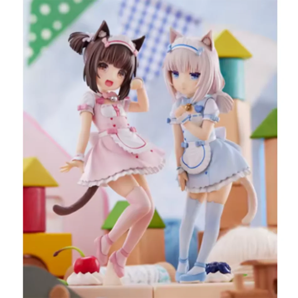 18CM Cat Maid Anime NEKOPARA Figure Chocolates Vanilla Cute Pretty Cat Style Model PVC Static Child Toys Collectible Gift Doll