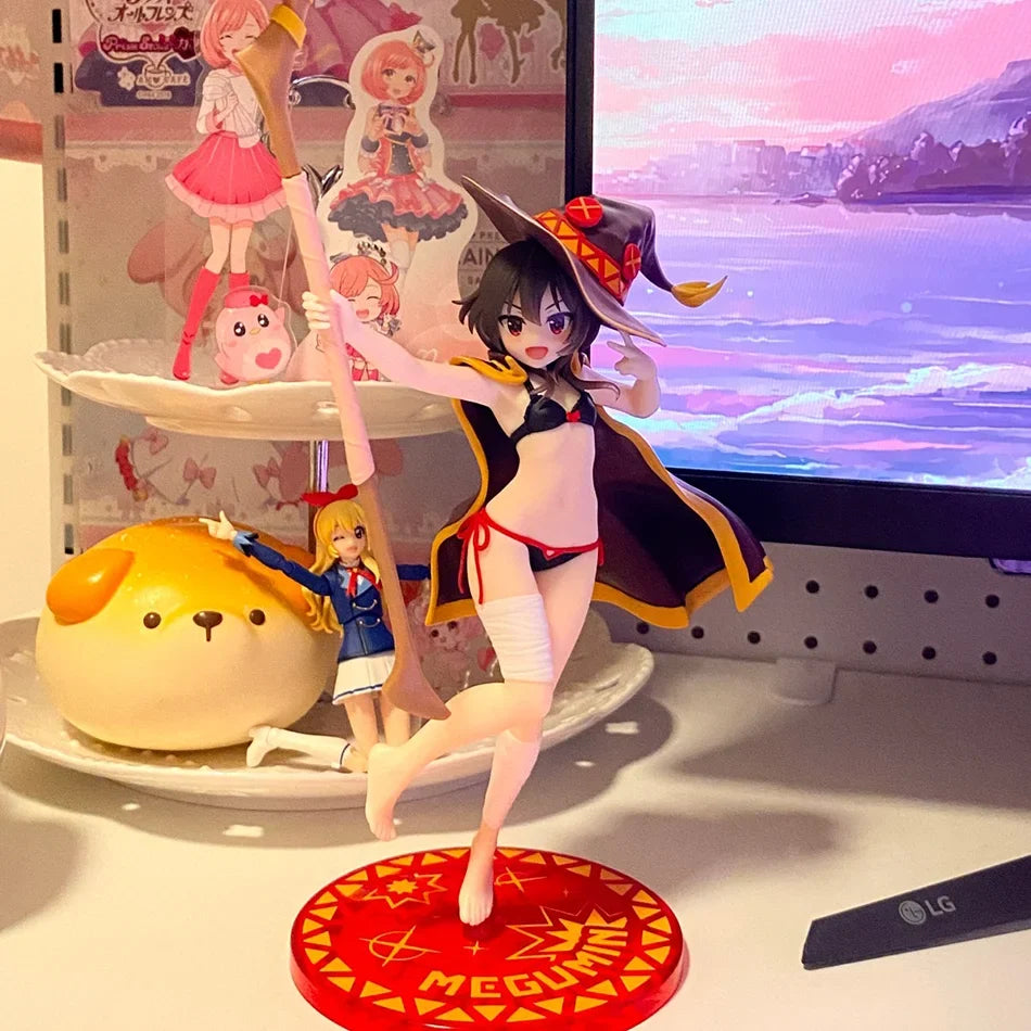 Original Genuine TAITO God's Blessing on This Wonderful World 18cm Megumin Action Figure Cute Figurine For Girls Birthday Gift