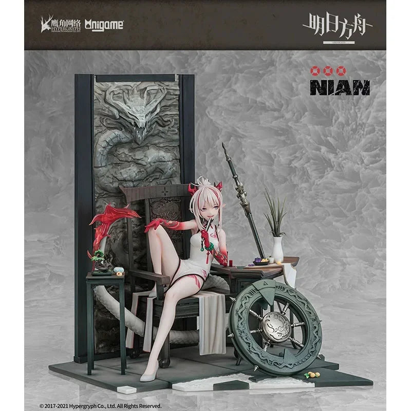 AniGame Arknights Nian 31cm 1·1/7  PVC Genuine Collectible Anime Figure Action Model Toys Holiday Gifts Original Product