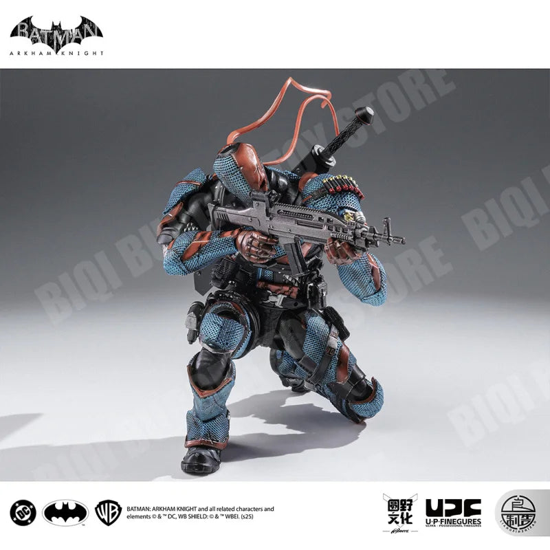 Original X U-P-Finegures Arkham Knight Deathstrok Action Figure V8.04 Suit Batman Figures 1/12 Colletion DC Multiverse Toy Gift