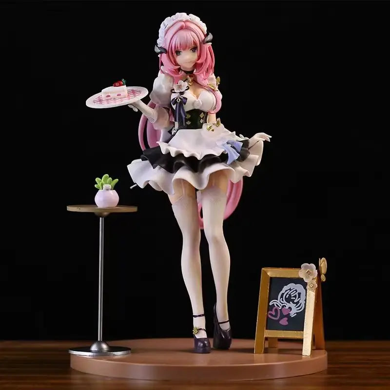Honkai Impact 3 Elysia Pink Maid Outfit Cute Bishoujo Figure Anime Game Model Ver. Desktop Decor Collectible Toy Fan Gift 24cm