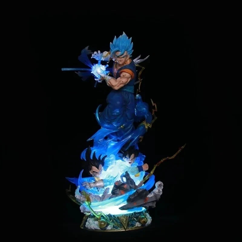 46cm Dragon Ball Vegetto Combat Posture Japan Anime Figure Model Statue Boys Collection Desktop Decoration Ornament Toy Gifts