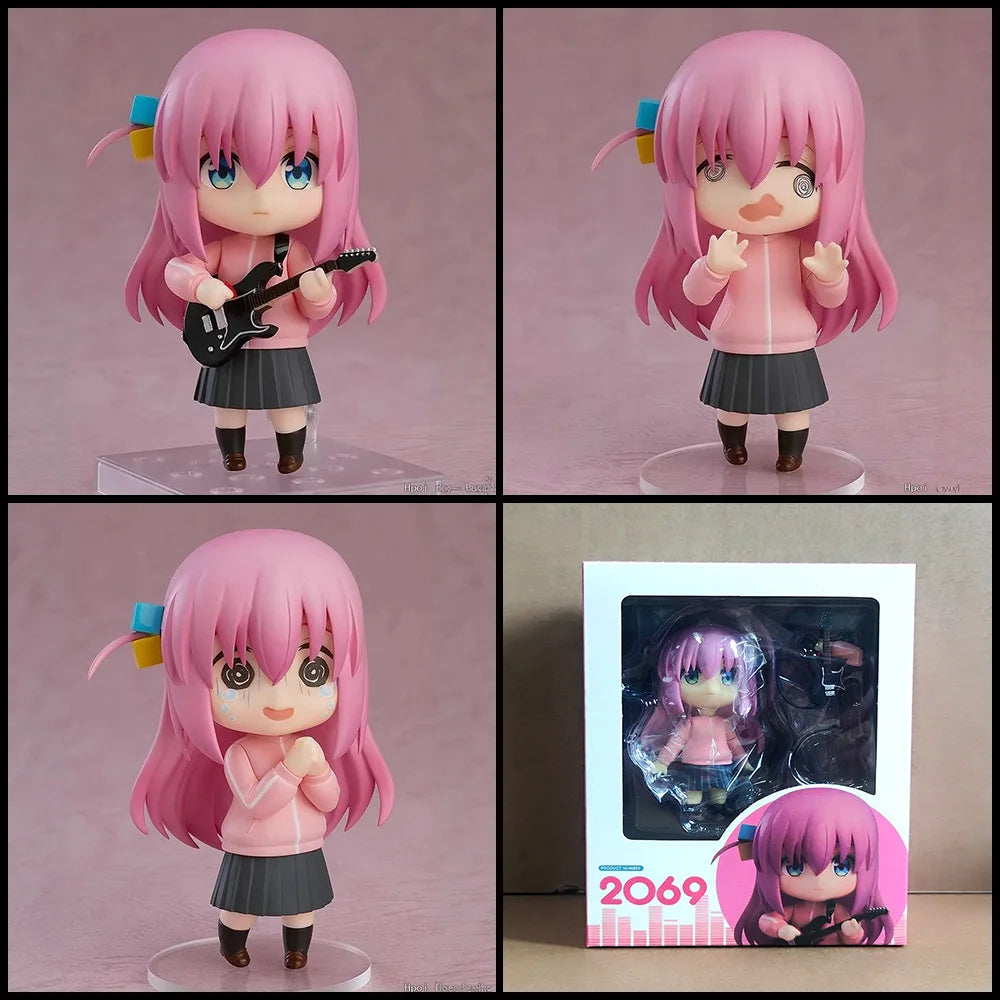 Q Version Bocchi The Rock! Lonely 2069# Gotoh Hitori Action Figures Face Replacement Model Doll Ornament Handmade Toy