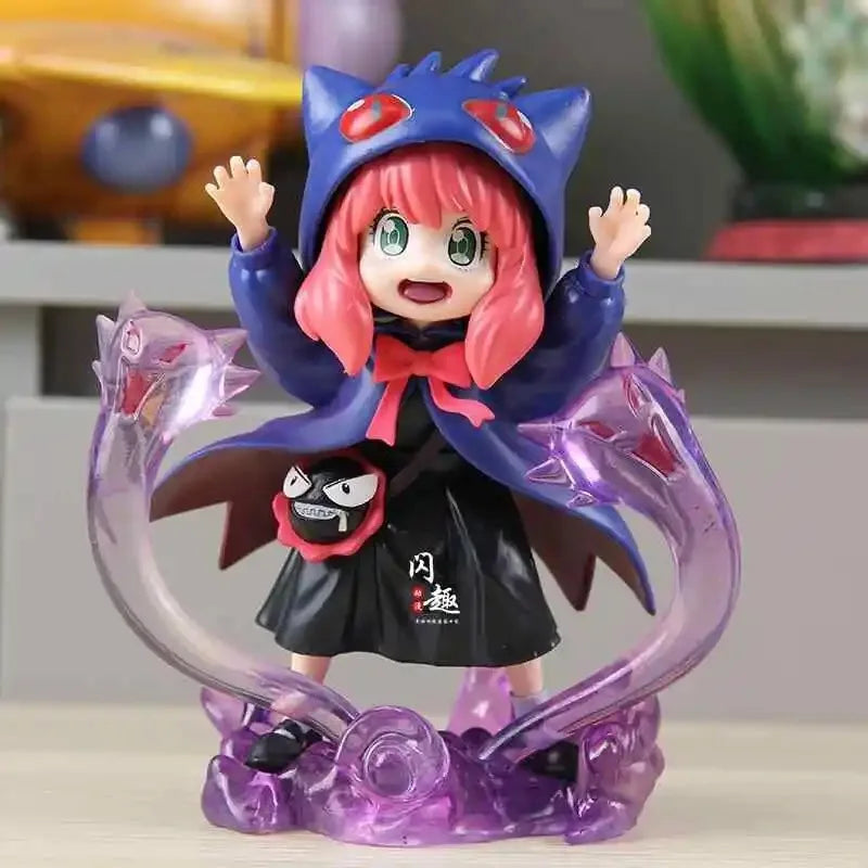 15cm SPY×FAMILY Anime Peripheral Anya Forger Cos Gengar Dolls Decora Toys Action Figure Pvc Collection Model Gift