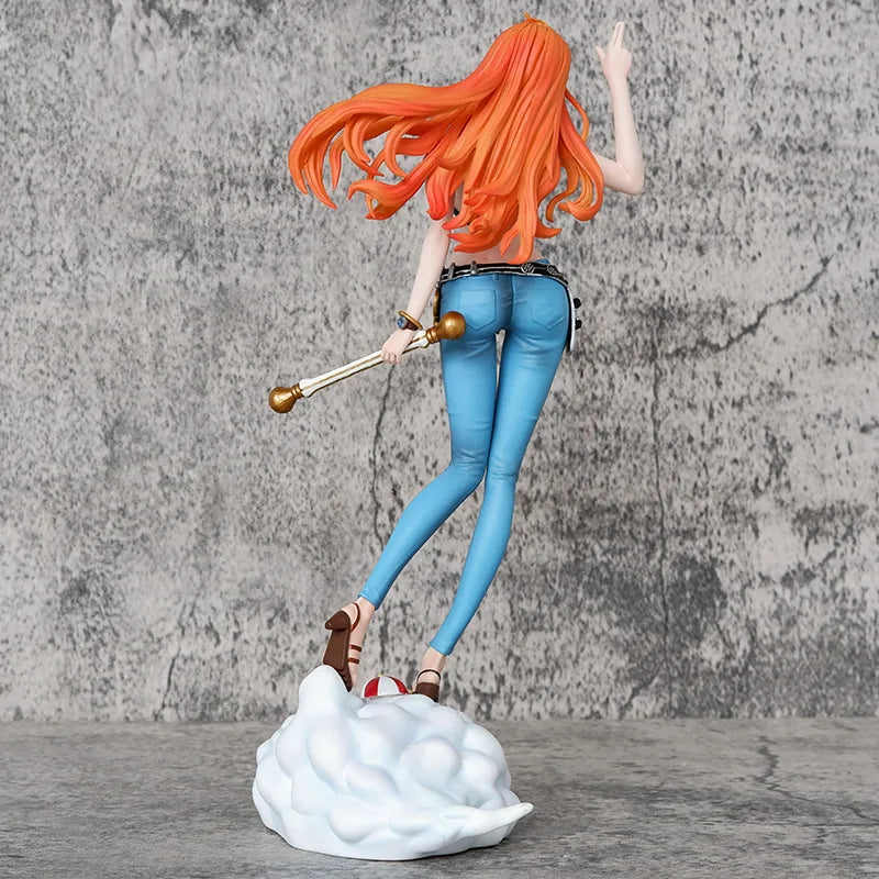 One Piece Action Figure 25cm C2 Nami Figuras Manga Figurine One Pieces GK Statue Model Ornaments Toys Anime Peripheral Kids Gift