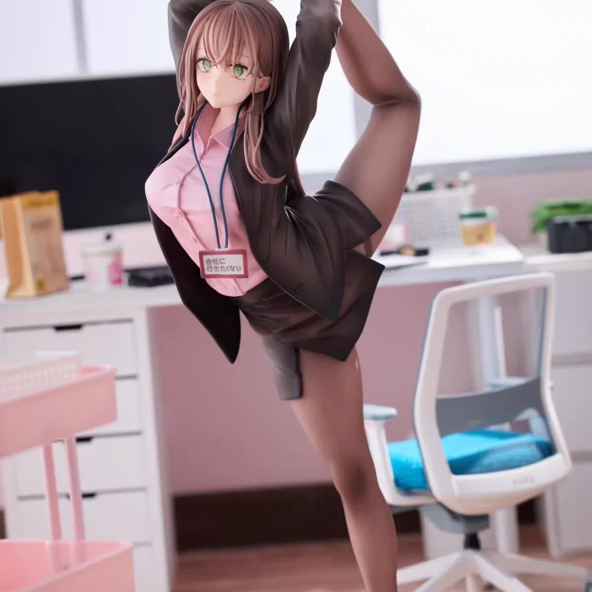 Lazy OL Girl Anime Figure Soft Body Beautiful Girl Collectible Model Gift for Boys Static Proportion /9 Available Sto