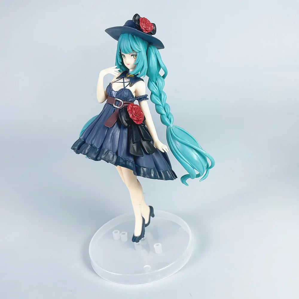 20CM Anime Hatsune Miku Action Figures Trio Try iT Figure Outdoor Dress Kawaii Anime Figurines Model Toy Gift Desktop Decoration