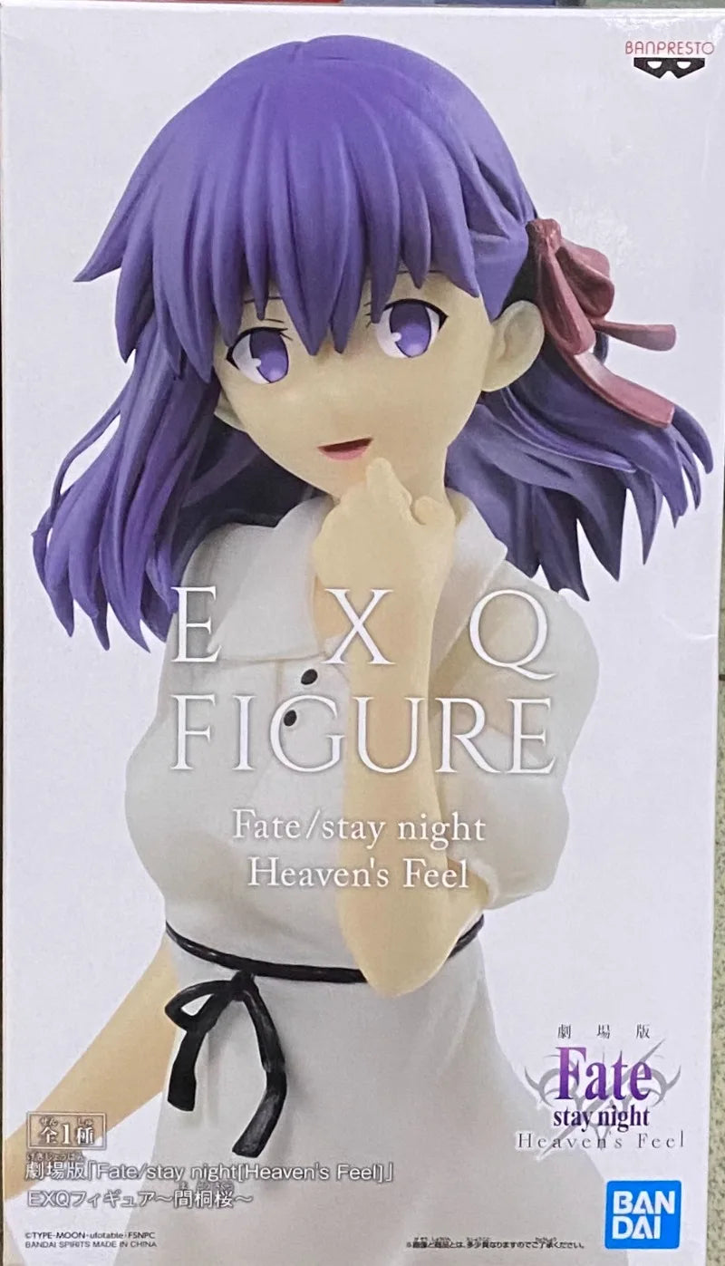 Bandai Original FGO EXQ Fate/stay Night Matou Sakura Heaven's Feel Anime Action Figure Model Hobbies Collectible Gift