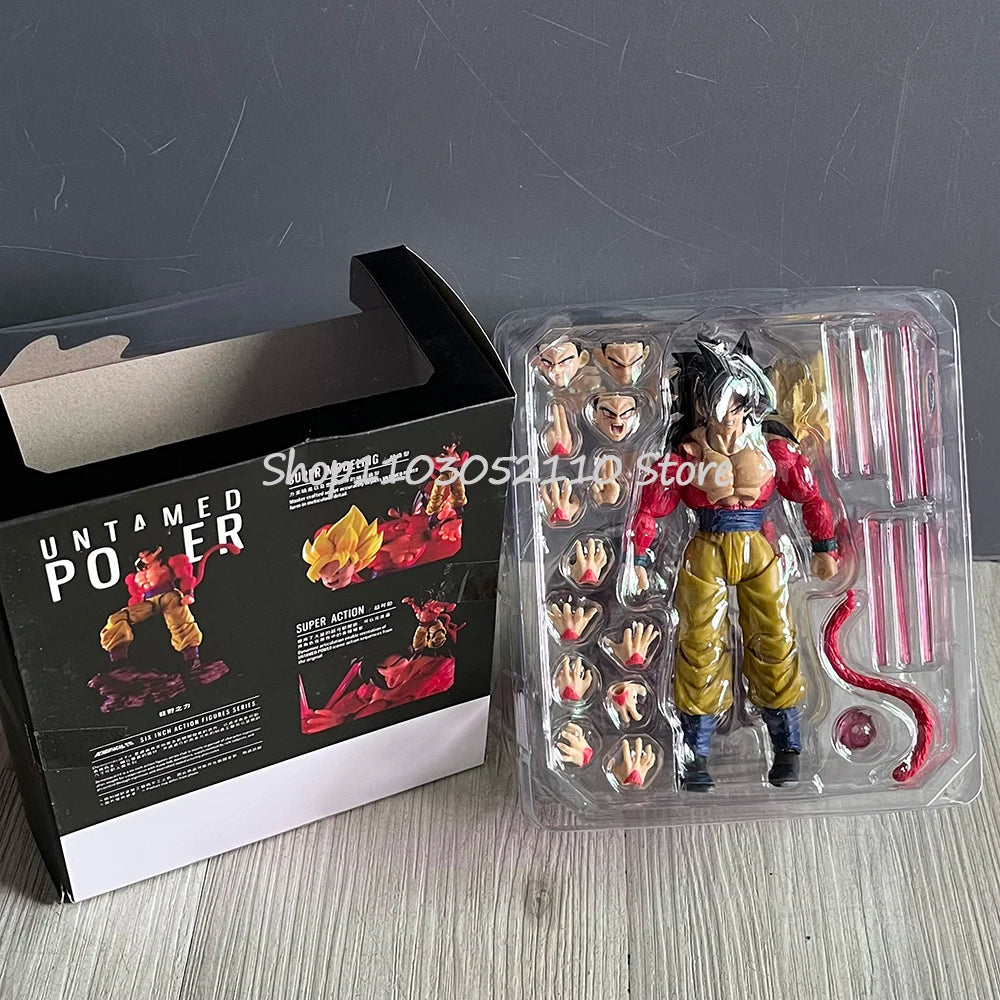 Dragon Ball Z Son Goku Figure SHF S.H.Figuarts Ssj4 Super Saiyan 4 Untamed Power Action Figures Model Toys Birthday Gifts