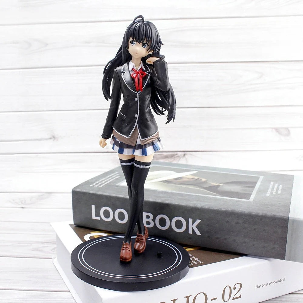 18CM Anime My Teen Romantic Comedy SNAFU Figure Yukinoshita Yukin Stand Animation Model Toys Gifts Collection Decoration PVC