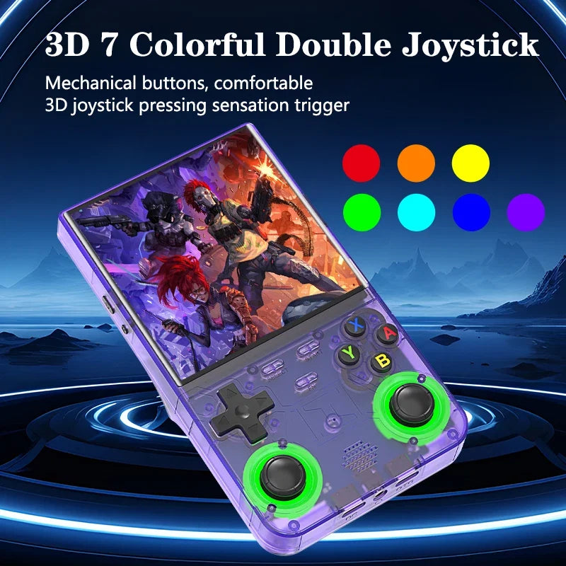 New R36 Ultra Handheld Game Console 4inch Screen Open Source Retro Pocket Video Player 30000+ Games Wi-Fi Enabled RGB Joystick