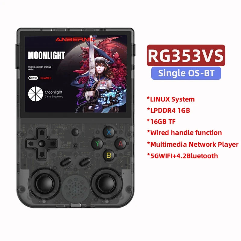 ANBERNIC RG353V RG353VS Retro Handheld Game 3.5'' IPS Screen Supports WiFi,Bluetooth,Online Fighting,Streaming,HDMI-compatible