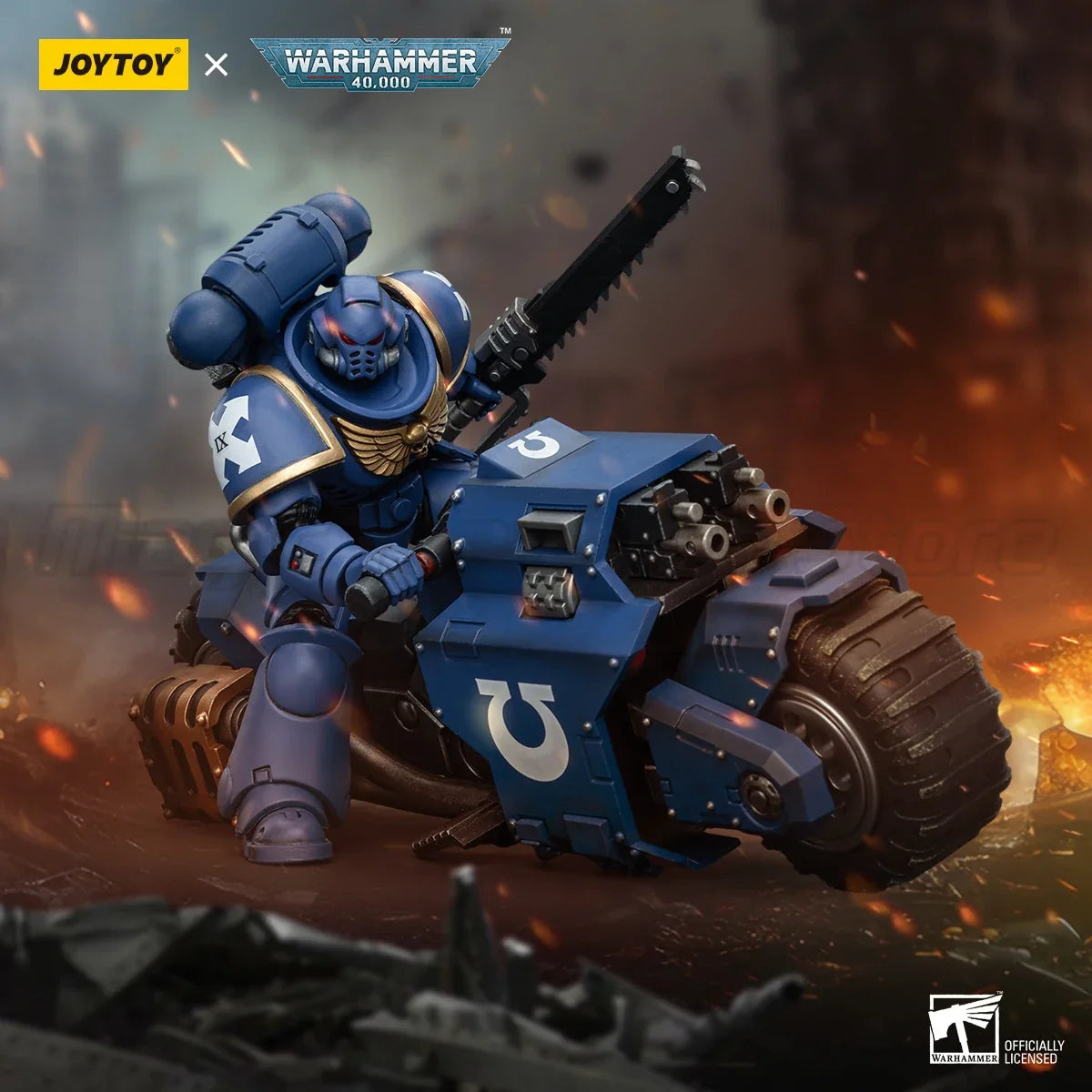 【MT】Original JOYTOY Warhammer 40K Space Marines Ultramarines Outriders Brother Catonus 1/18 Action Figure Model Toy