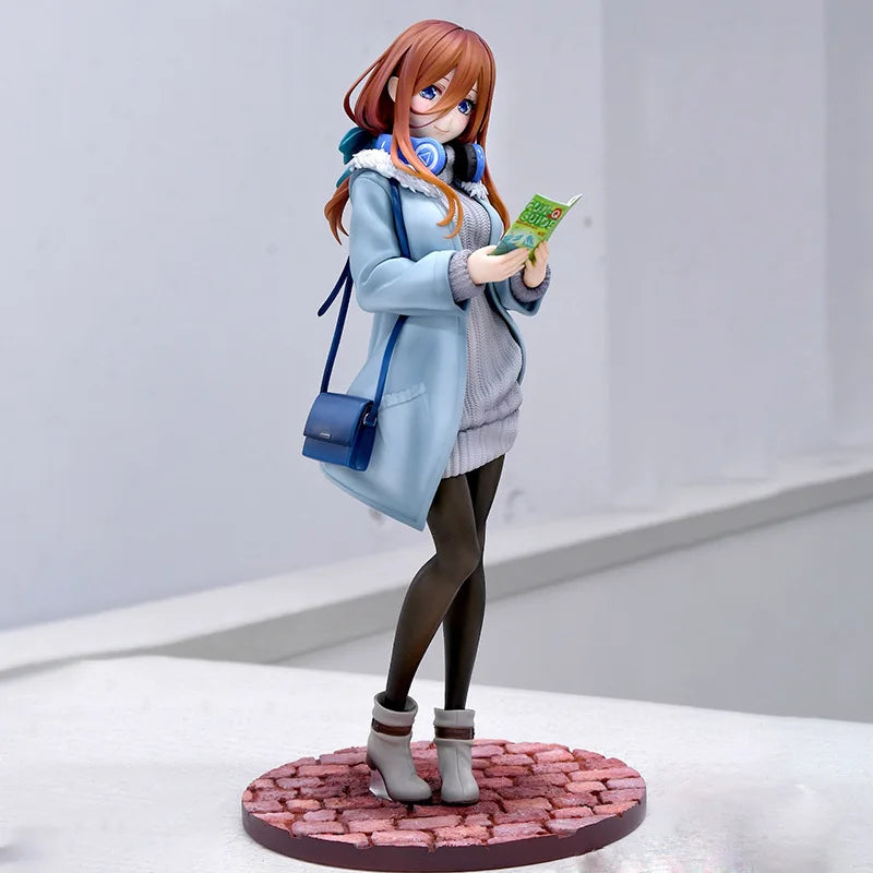 28cm The Quintessential Quintuplets Nakano Miku Appointment Anime Handmade Action Figures Desktop Case Decoration Ornament Gift