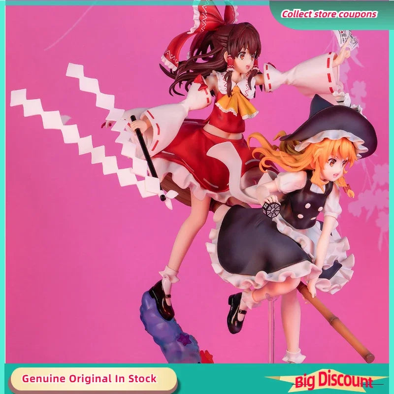Reimu Hakurei Marisa Kirisame 1/7 100% Genuine Original Anime Figure Toys Collection Model
