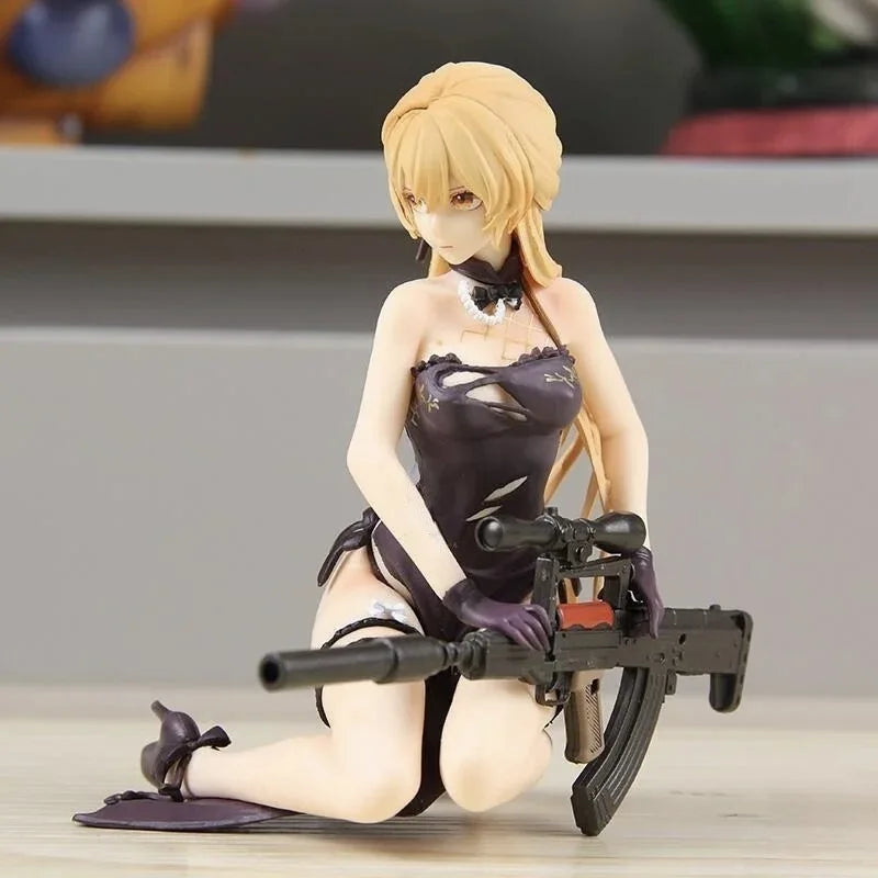 12CM Game Girls Frontline OTS-14 Sitting Posture Action Figure PVC Model Toys Doll Statue Ornament Collectible Gifts