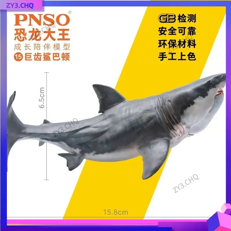 PNSO Great White Shark Model Companion For Growth Barton Dinosaur King Figure Collectible Toys And Hobbies Action Figures