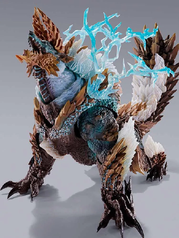 Bandai Original SHM Anime Figure MONSTER HUNTER ZINOGRE 20th Anniversary Edition Action Figure Toys For Boys /Girls