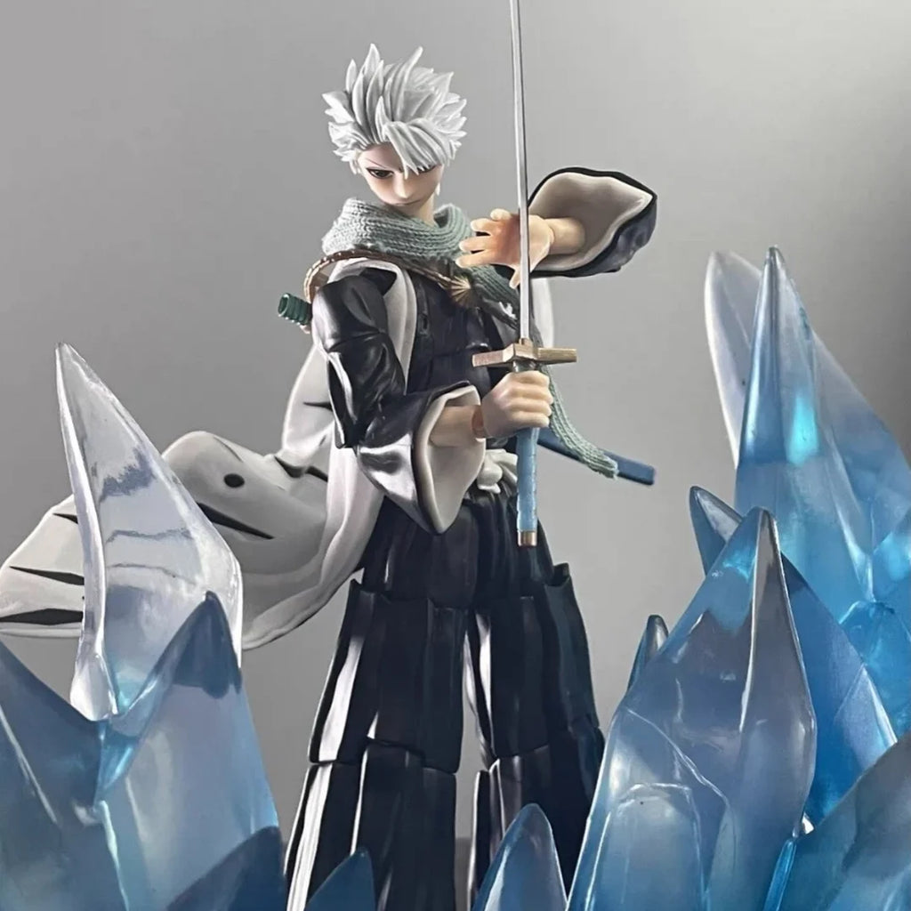 Bleach Anime Hitsugaya Toushirou Shf Cloak Built In Iron Wire Handmade Clothes Is Suitable for 1/12 Size Movable Humanoid Toys